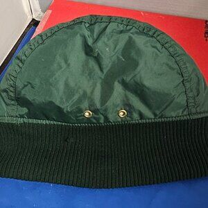 Vintage Eddie Bauer goose down nylon Green beanie